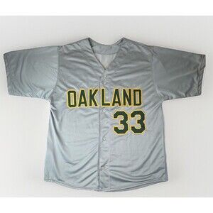 Oakland Athletics Jose Canseco #33 Gray Jersey Men’s 24x30 A’s Baseball